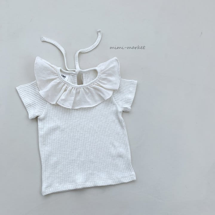 Mimi Market - Korean Children Fashion - #magicofchildhood - Frill Collar Tee - 10