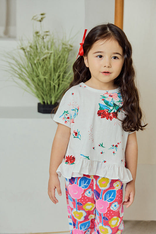 Mimico - Korean Children Fashion - #Kfashion4kids - Bear Flower Tee - 2