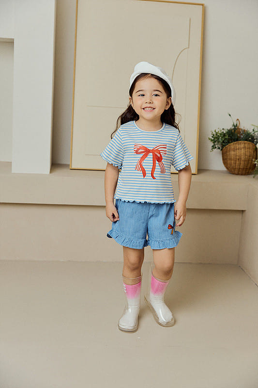 Mimico - Korean Children Fashion - #Kfashion4kids - Big Ribbon Tee - 9
