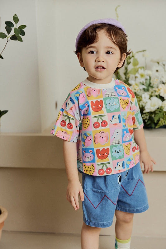 Mimico - Korean Children Fashion - #Kfashion4kids - Check Car Tee - 9