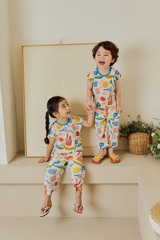 Mimico - Korean Children Fashion - #childofig - Wrinkle Top Bottom Set