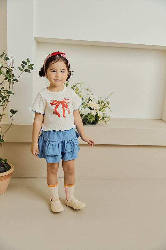 Mimico - Korean Children Fashion - #childofig - Big Ribbon Tee