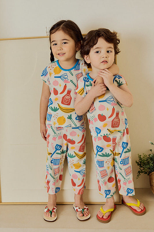 Mimico - Korean Children Fashion - #childrensboutique - Wrinkle Top Bottom Set - 2