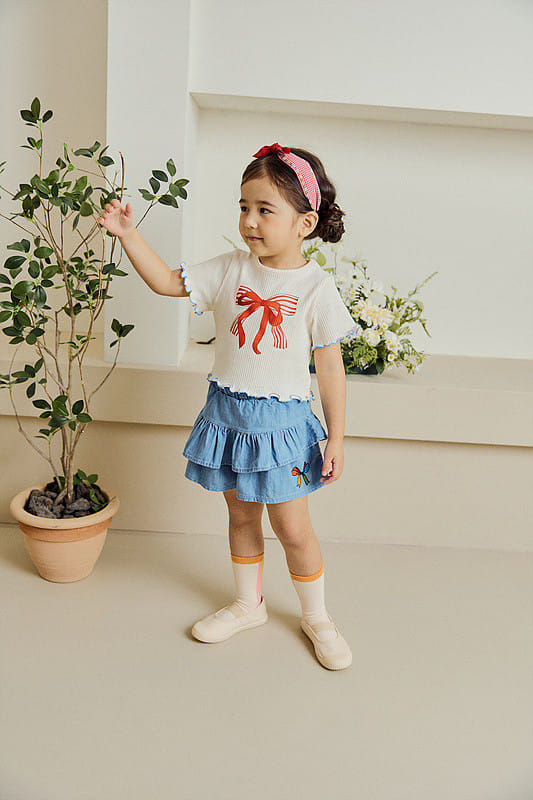 Mimico - Korean Children Fashion - #childrensboutique - Big Ribbon Tee - 2