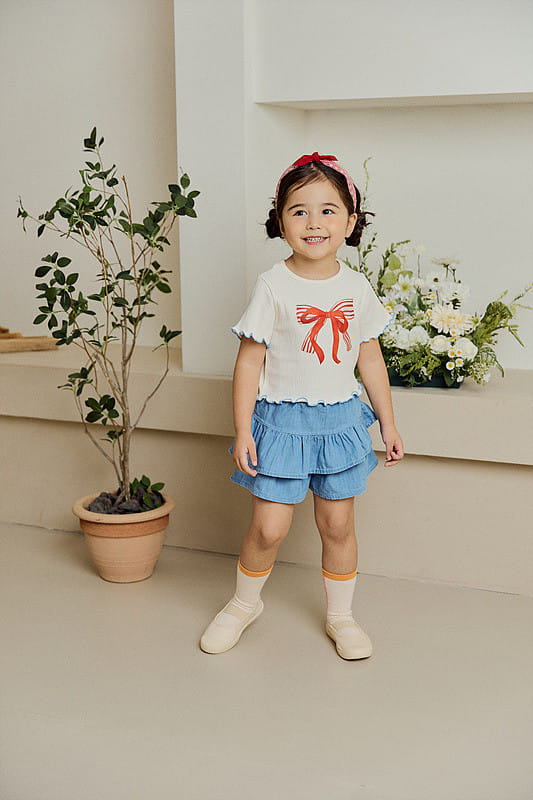 Mimico - Korean Children Fashion - #childrensboutique - Denim Kan Kan Skirt Leggings - 3