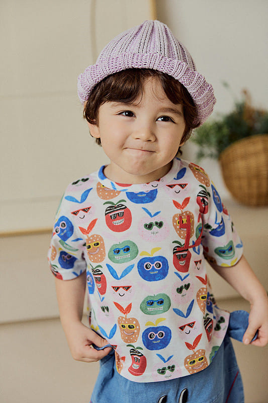 Mimico - Korean Children Fashion - #designkidswear - Lion Apple Tee - 10