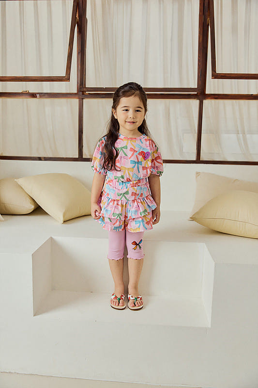 Mimico - Korean Children Fashion - #discoveringself - Ribbon Kan Kan Skirt Leggings - 7