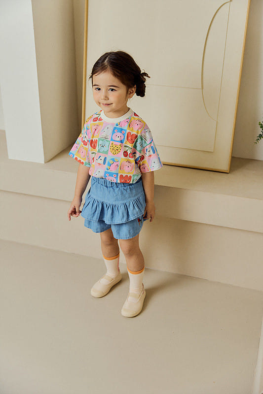 Mimico - Korean Children Fashion - #discoveringself - Denim Kan Kan Skirt Leggings - 5