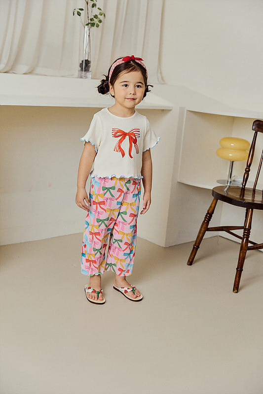 Mimico - Korean Children Fashion - #fashionkids - Big Ribbon Tee - 5