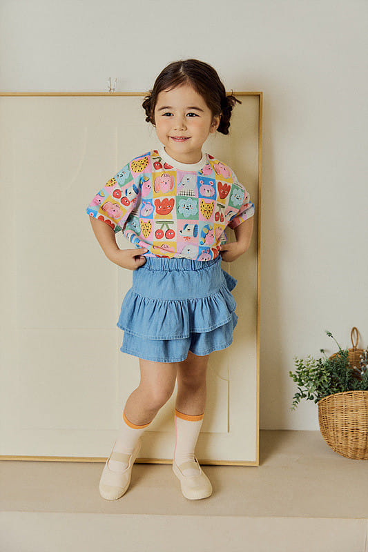 Mimico - Korean Children Fashion - #fashionkids - Denim Kan Kan Skirt Leggings - 6