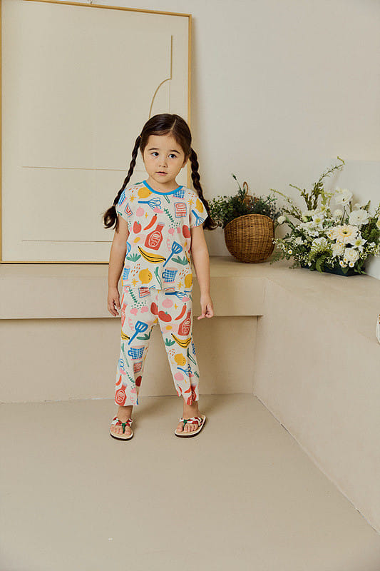 Mimico - Korean Children Fashion - #kidsshorts - Wrinkle Top Bottom Set - 6
