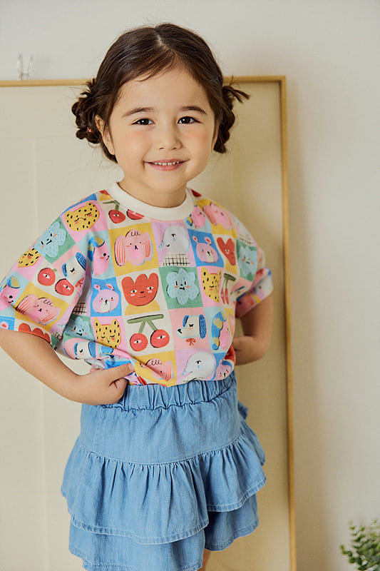 Mimico - Korean Children Fashion - #kidsshorts - Check Car Tee - 6