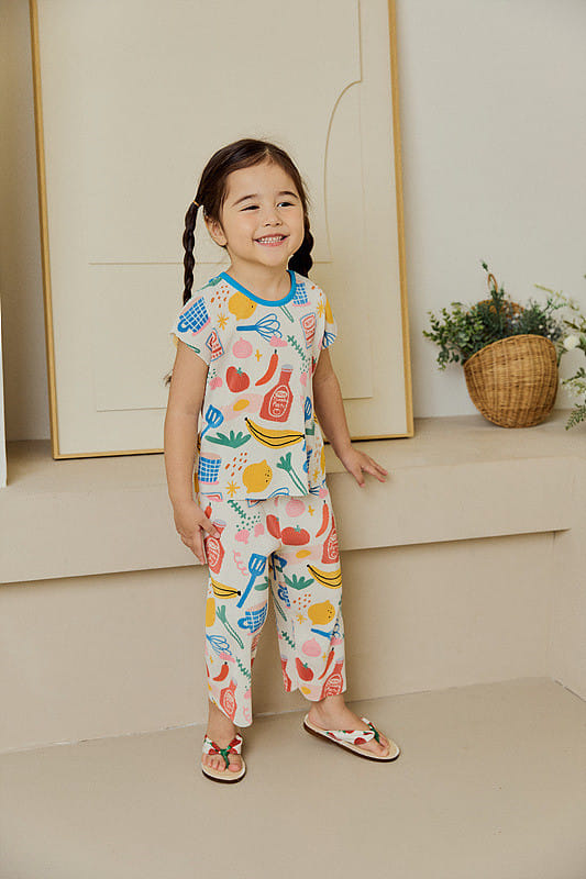 Mimico - Korean Children Fashion - #kidsstore - Wrinkle Top Bottom Set - 7