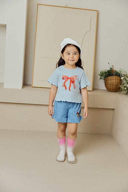 Mimico - Korean Children Fashion - #kidzfashiontrend - Big Ribbon Tee - 8