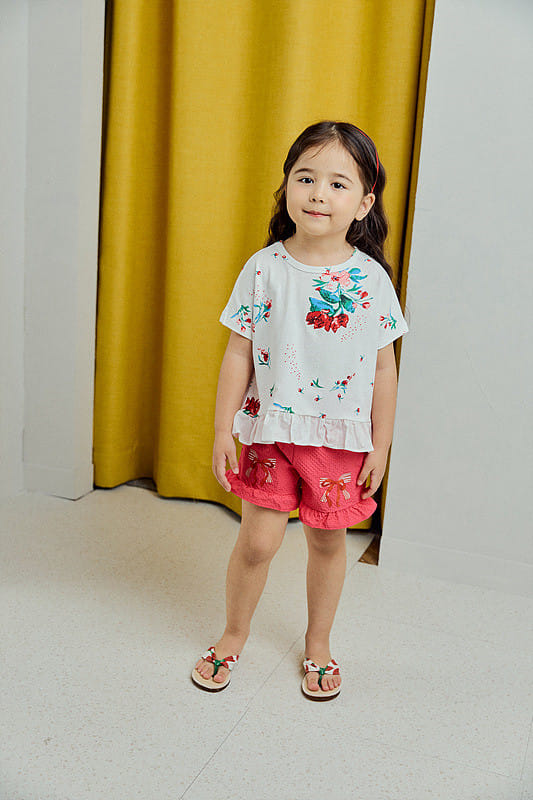 Mimico - Korean Children Fashion - #littlefashionista - Bear Flower Tee - 3