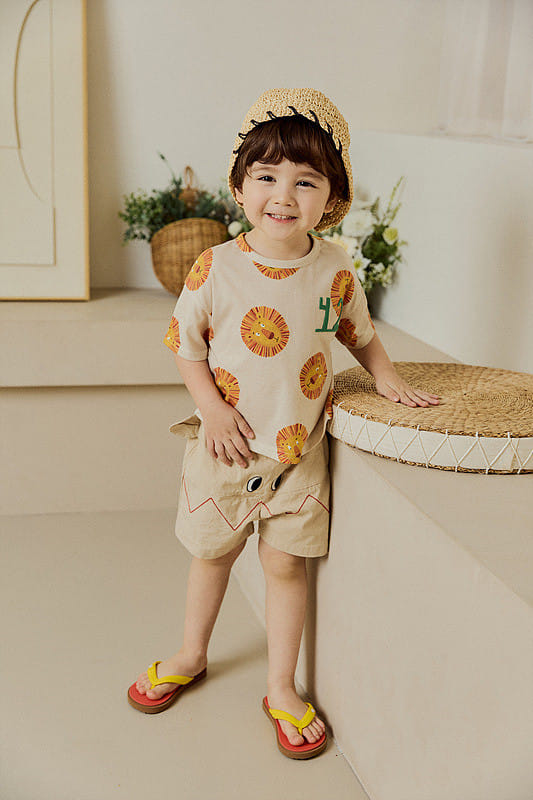Mimico - Korean Children Fashion - #littlefashionista - Lion Apple Tee