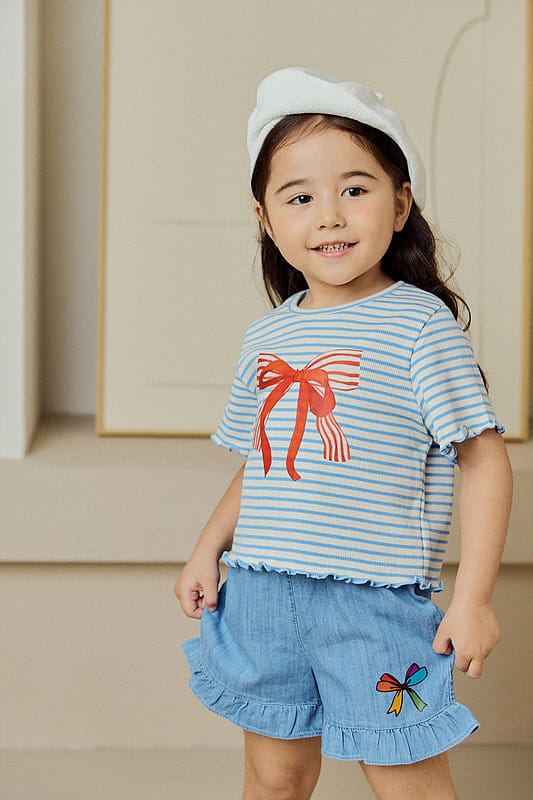 Mimico - Korean Children Fashion - #littlefashionista - Big Ribbon Tee - 10