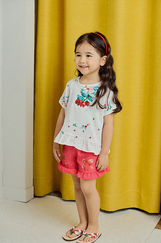 Mimico - Korean Children Fashion - #littlefashionista - Bear Flower Tee - 4