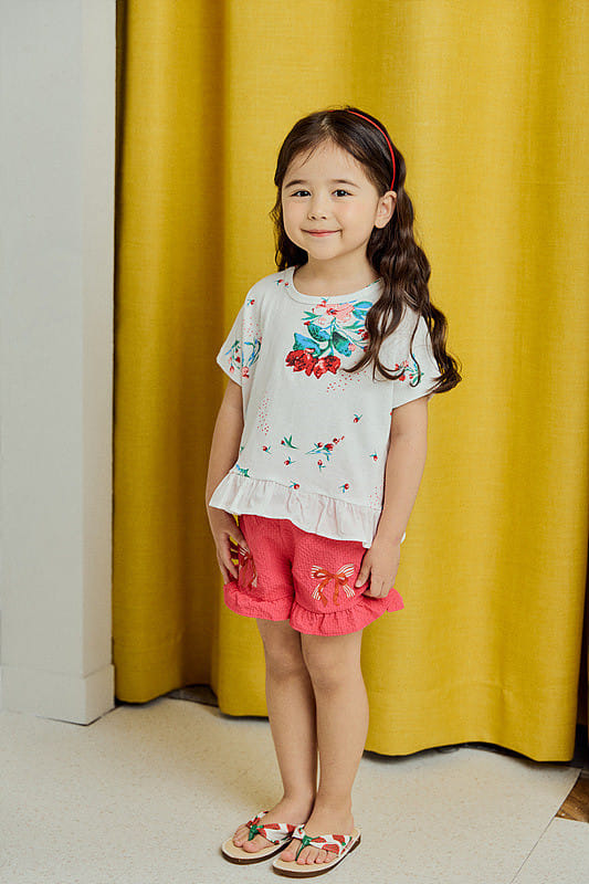 Mimico - Korean Children Fashion - #minifashionista - Bear Flower Tee - 5