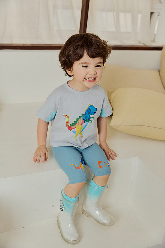 Mimico - Korean Children Fashion - #minifashionista - Water Dino Leggings - 3