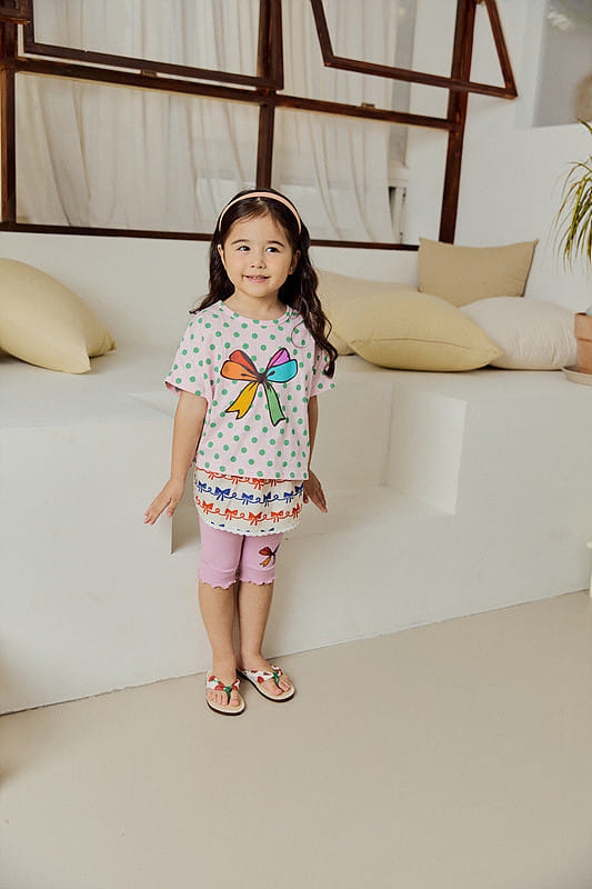 Mimico - Korean Children Fashion - #prettylittlegirls - Ribbon Leggings