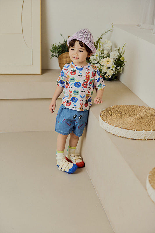 Mimico - Korean Children Fashion - #stylishchildhood - Lion Apple Tee - 7