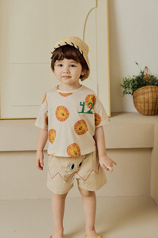 Mimico - Korean Children Fashion - #toddlerclothing - Lion Apple Tee - 6