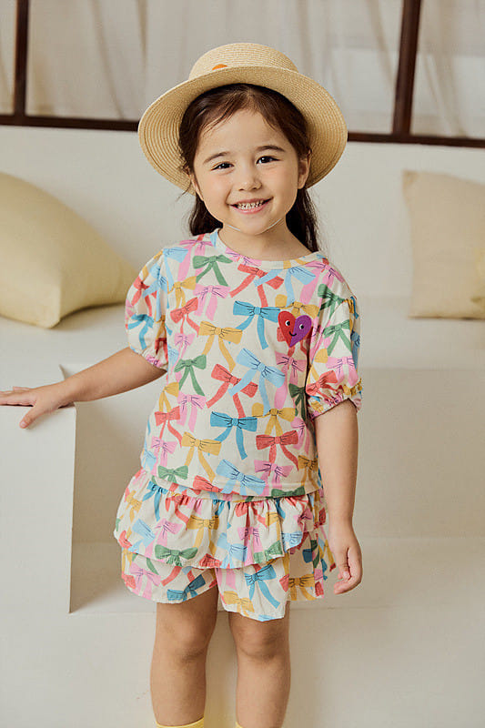 Mimico - Korean Children Fashion - #toddlerclothing - Ribbon Kan Kan Skirt Leggings - 2