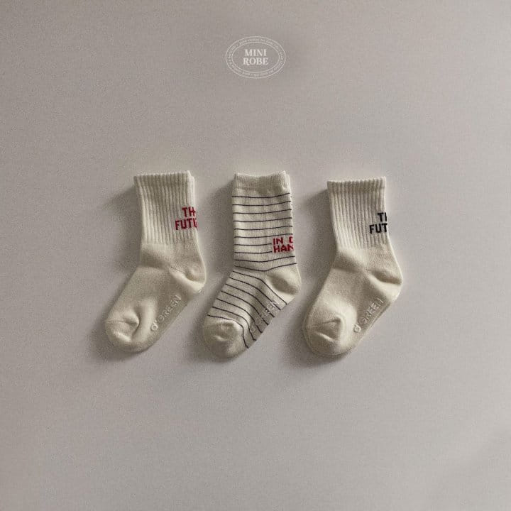 Mini Robe - Korean Baby Fashion - #babyclothing - Future Socks Set - 4