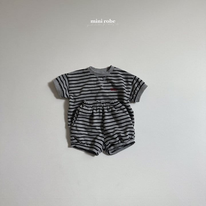 Mini Robe - Korean Baby Fashion - #babylifestyle - Ocean Top Bottom Set - 3