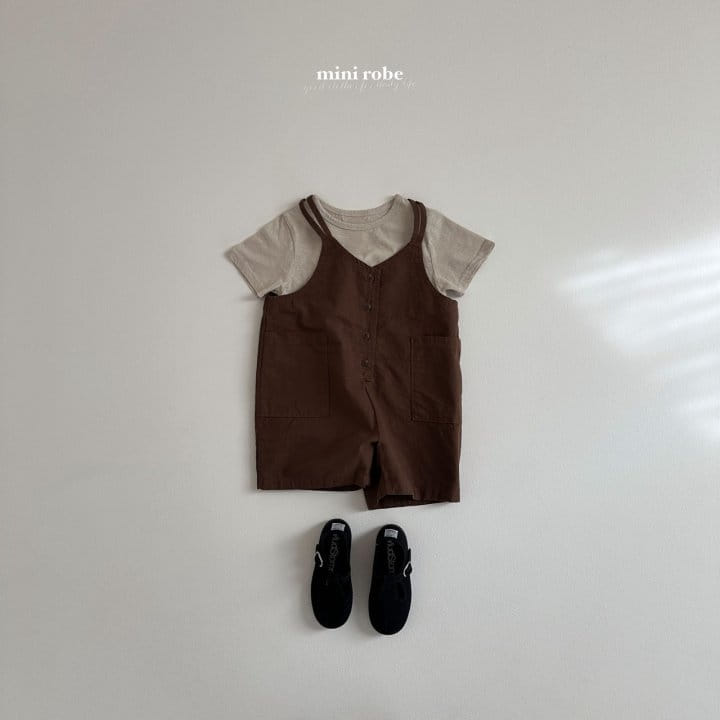 Mini Robe - Korean Baby Fashion - #babylifestyle - Ahco Button Overalls - 10