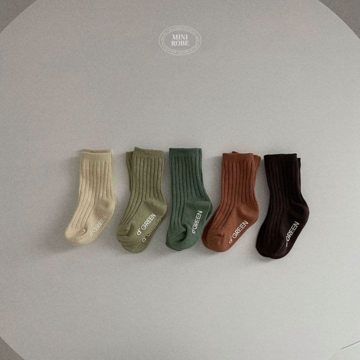 Mini Robe - Korean Baby Fashion - #babylifestyle - Pistachio Socks Set - 8