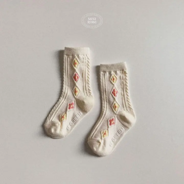 Mini Robe - Korean Baby Fashion - #babylifestyle - Flower Socks Set - 6