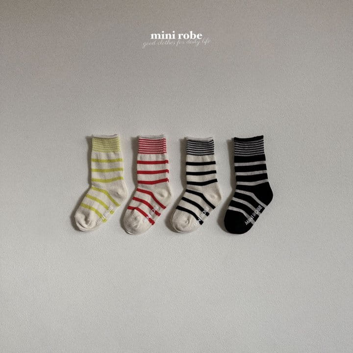 Mini Robe - Korean Baby Fashion - #babyootd - Saint Socks Set - 3