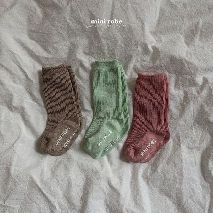 Mini Robe - Korean Baby Fashion - #babyootd - Cotton Candy Socks Set