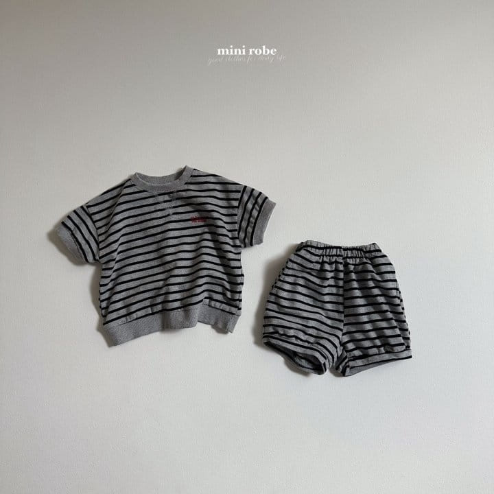 Mini Robe - Korean Baby Fashion - #babyoutfit - Ocean Top Bottom Set - 6