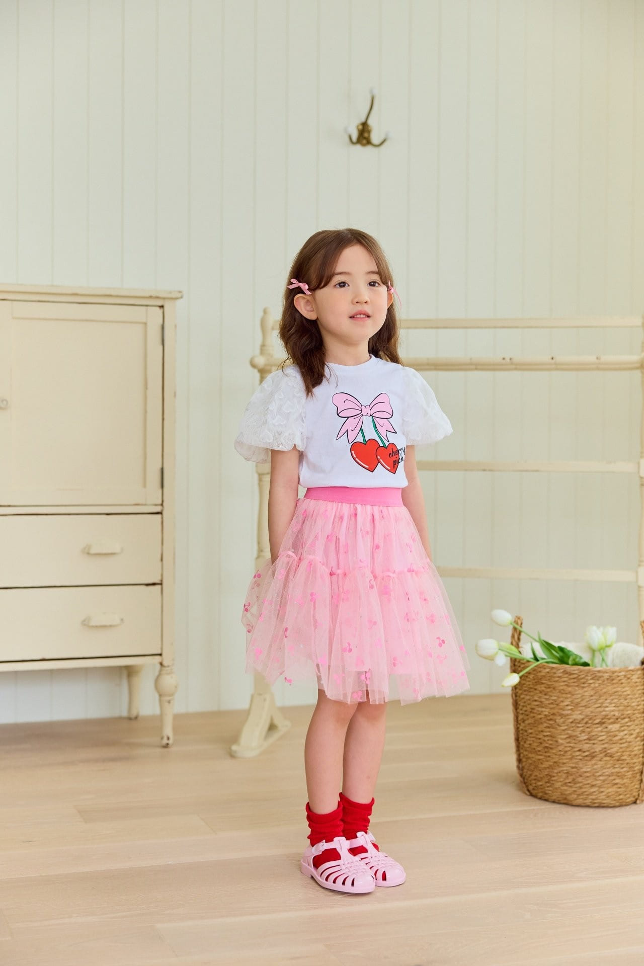 Miniature - Korean Children Fashion - #kidsshorts - Cherry Good Tee - 2