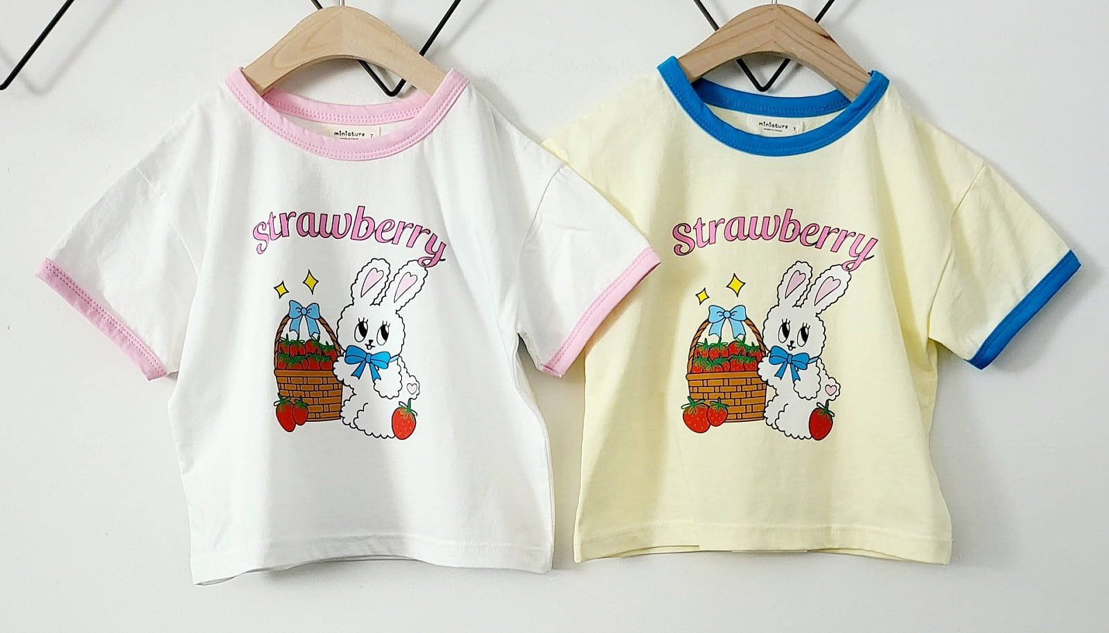Miniature - Korean Children Fashion - #kidsstore - Bunny Strawberry Tee - 2