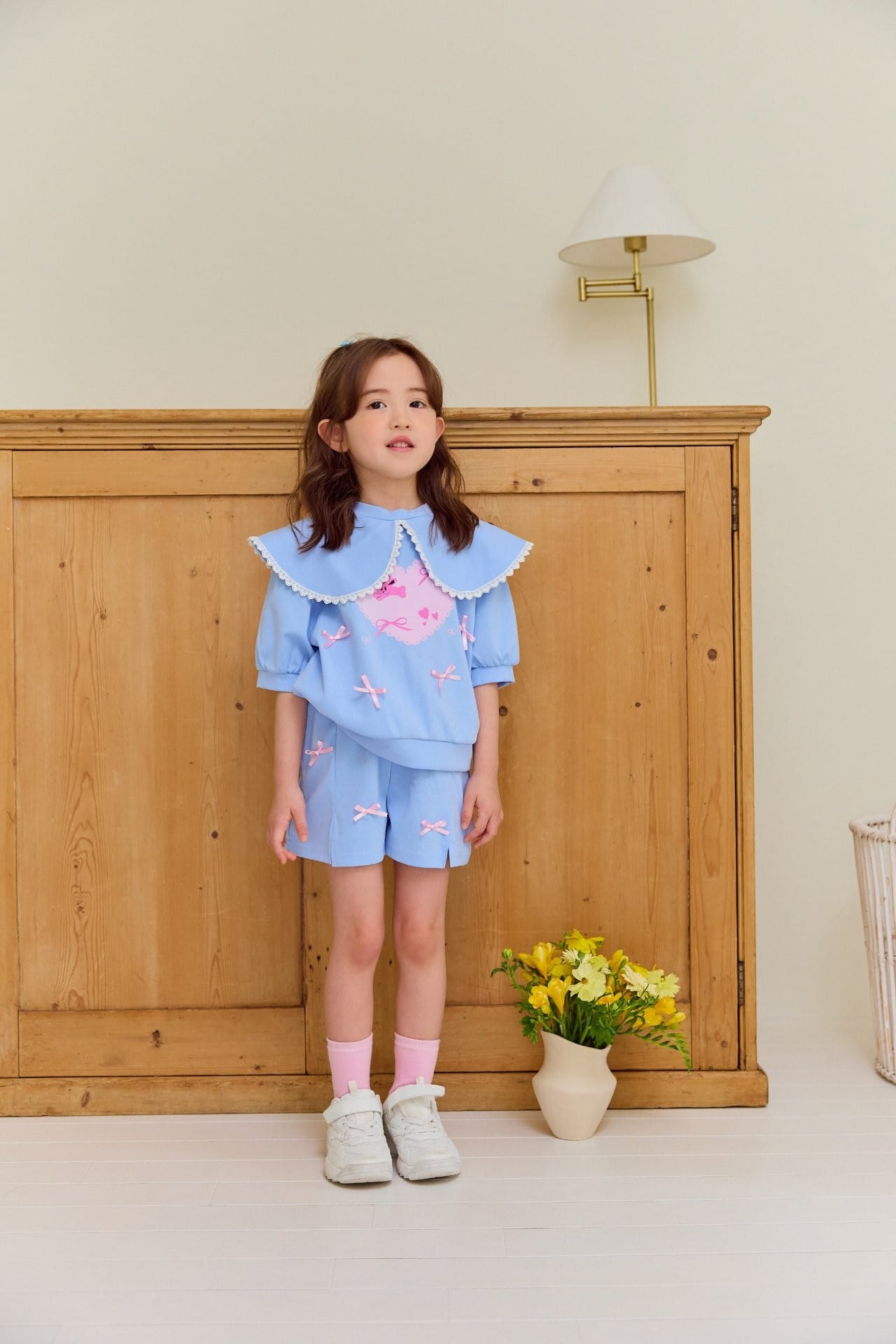 Miniature - Korean Children Fashion - #littlefashionista - Yogurt Top Bottom Set - 2