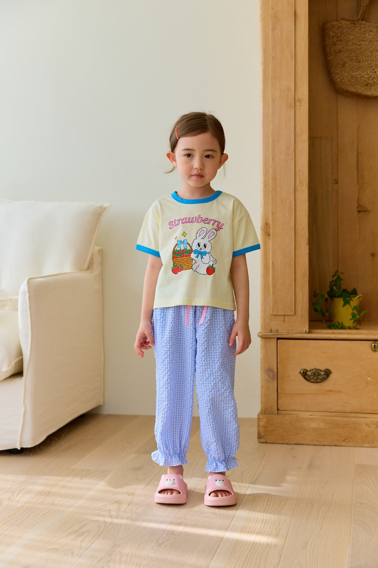 Miniature - Korean Children Fashion - #prettylittlegirls - Bunny Strawberry Tee - 8