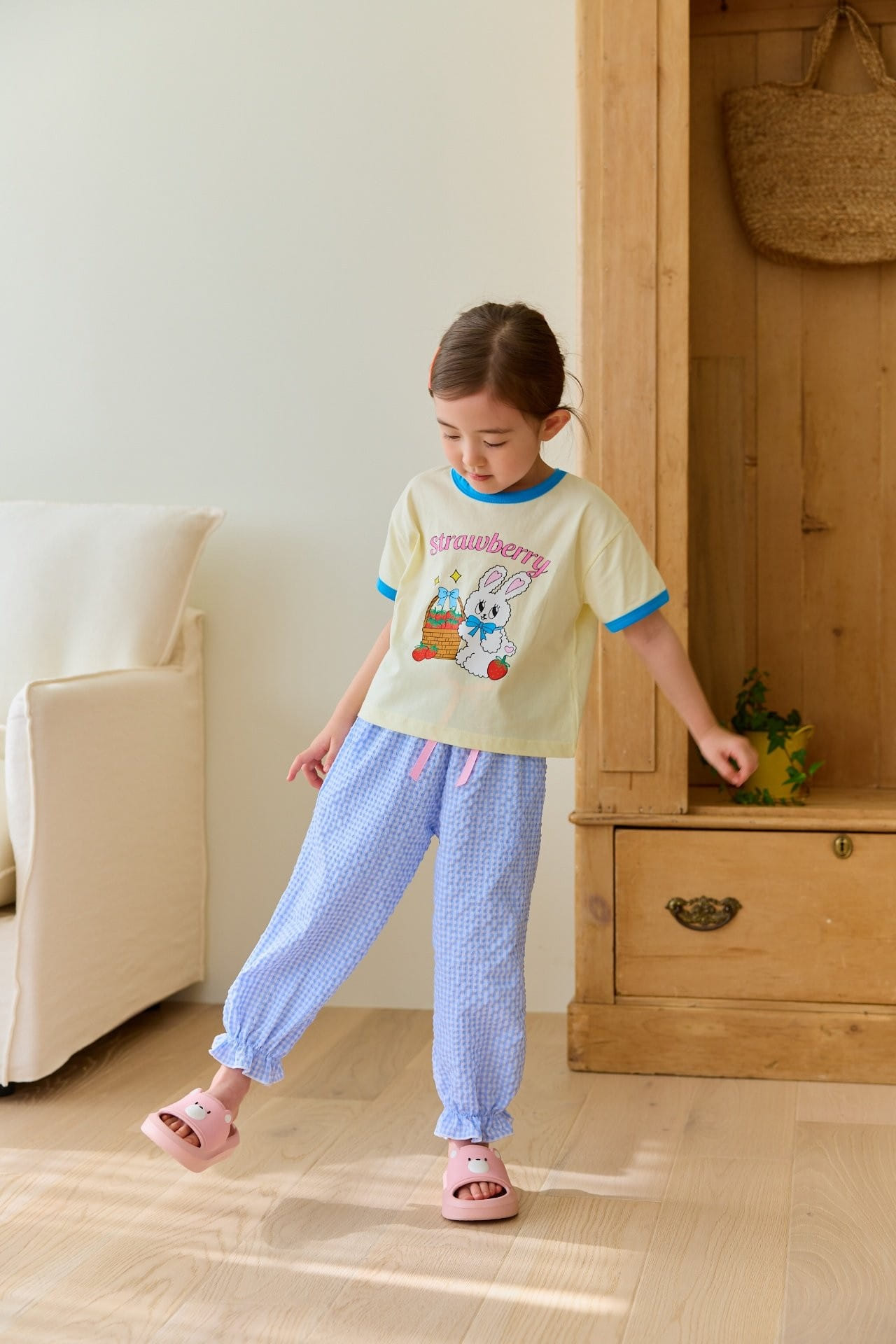 Miniature - Korean Children Fashion - #todddlerfashion - Bunny Strawberry Tee - 9