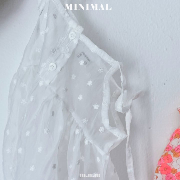 Minimal - Korean Children Fashion - #prettylittlegirls - Flower Layered Blanc - 2
