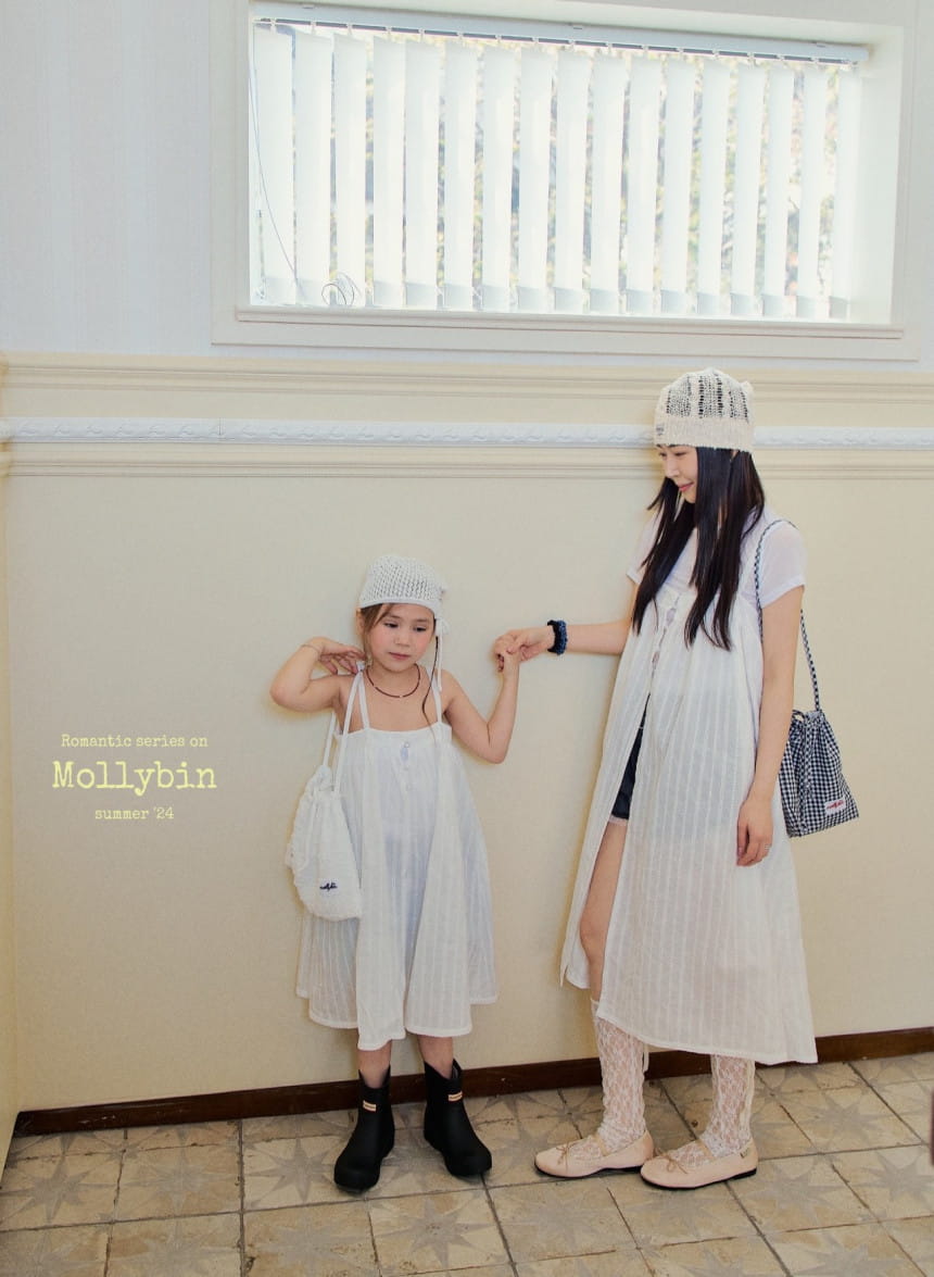 Mollybin - Korean Children Fashion - #Kfashion4kids - Creamy Embroidery One-Piece With Mom - 11