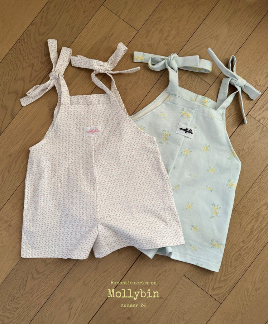 Mollybin - Korean Children Fashion - #childrensboutique - Emma Flower Overalls - 2