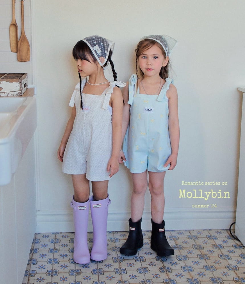 Mollybin - Korean Children Fashion - #designkidswear - Emma Flower Overalls - 3