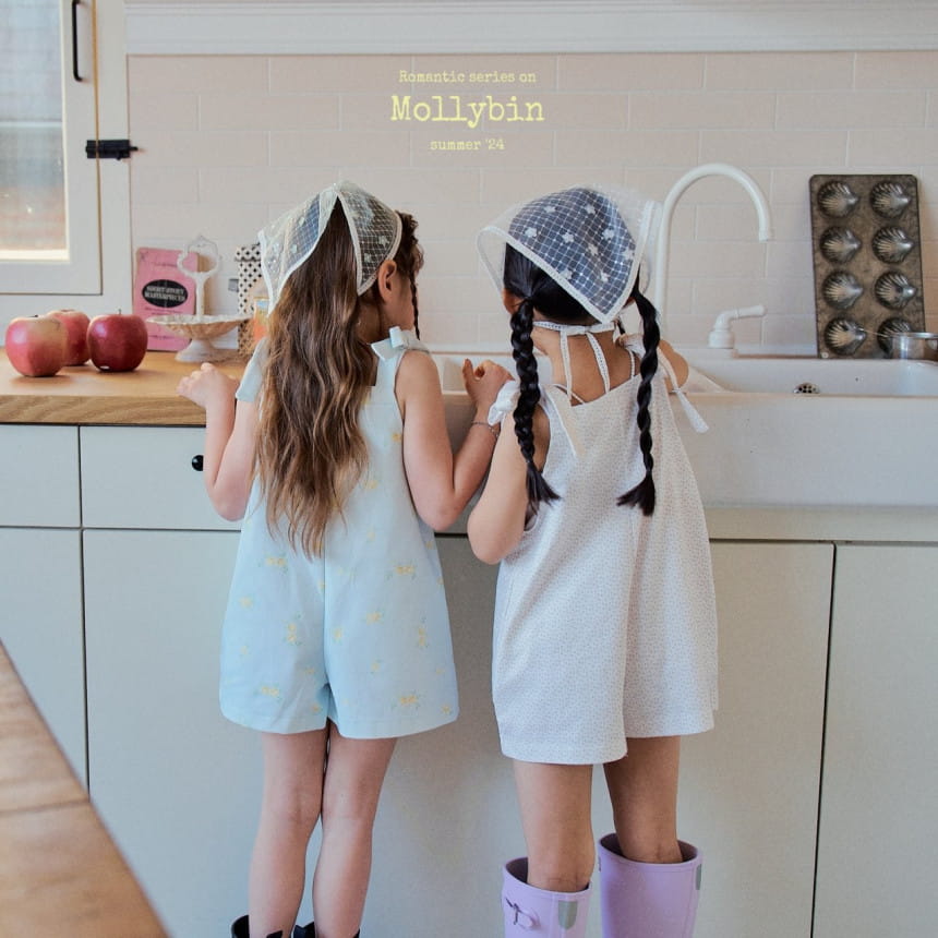 Mollybin - Korean Children Fashion - #fashionkids - Emma Flower Overalls - 5