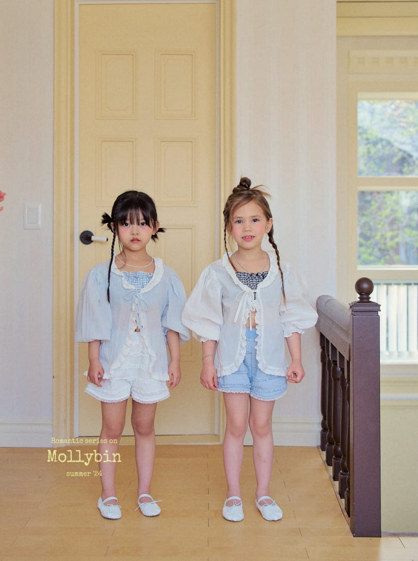 Mollybin - Korean Children Fashion - #kidsshorts - Morgan Lace Cardigan With Mom - 4
