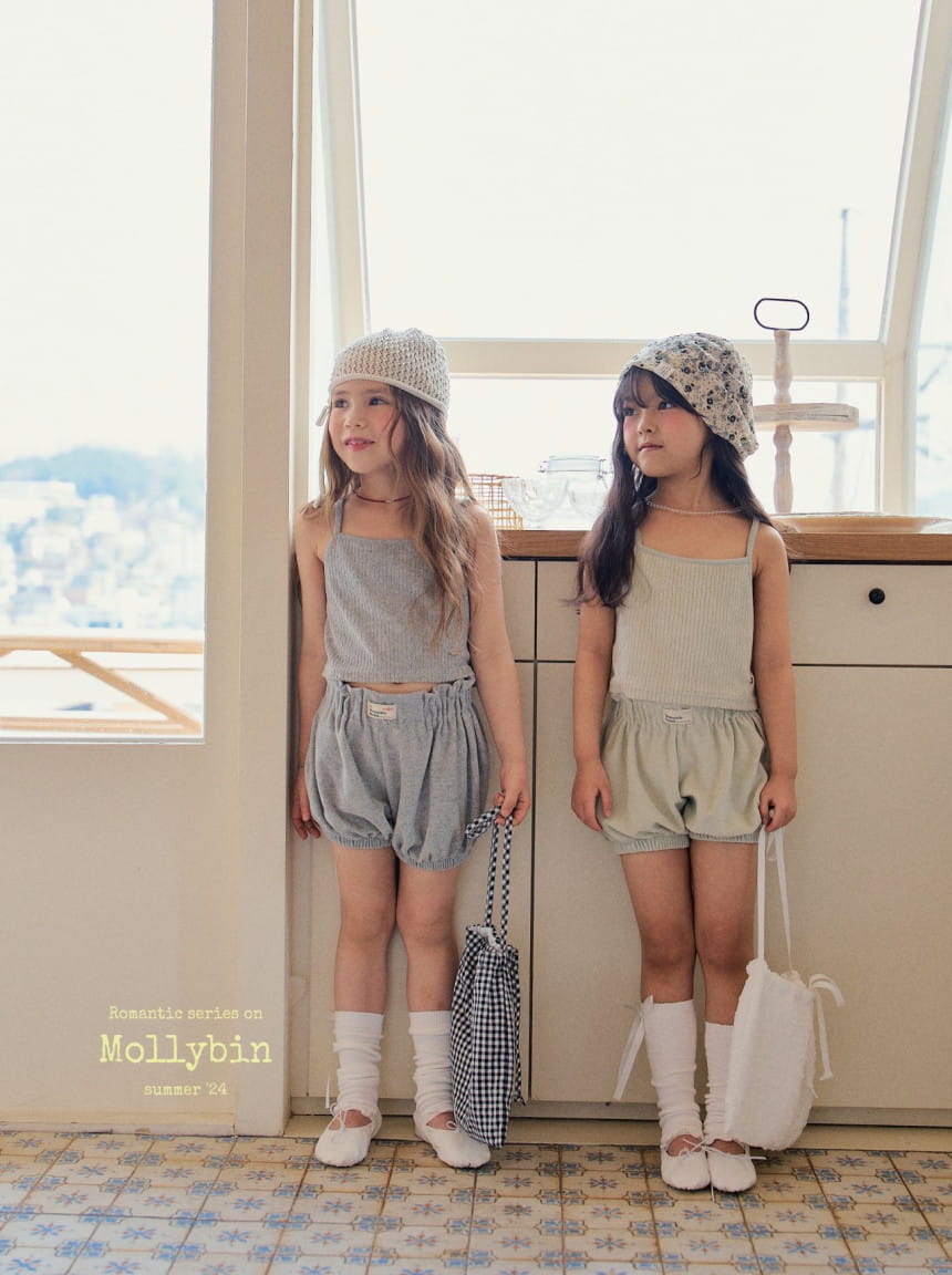Mollybin - Korean Children Fashion - #kidzfashiontrend - Wendy Terry Half Pants - 8