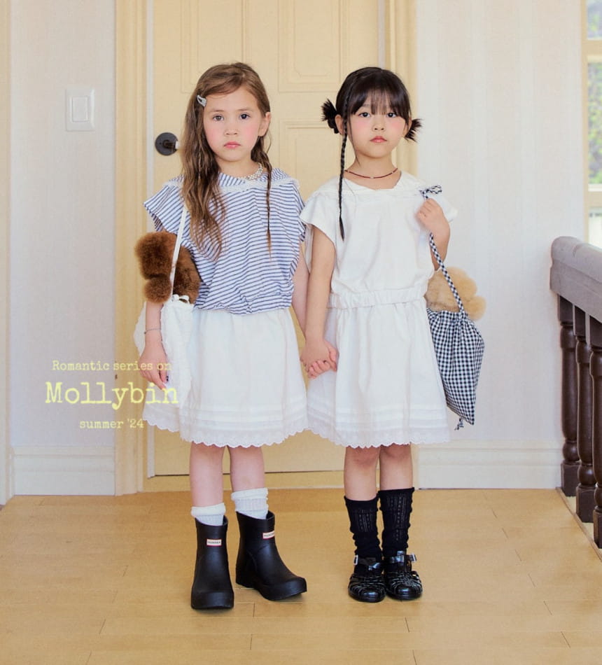 Mollybin - Korean Children Fashion - #kidzfashiontrend - Sailor Lace Tee - 3