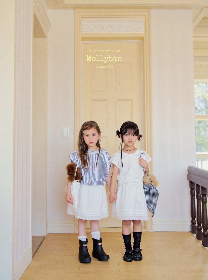 Mollybin - Korean Children Fashion - #littlefashionista - Sailor Lace Tee - 5